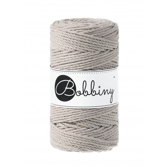 Bobbiny Makramee Garn_3mm_Pearl